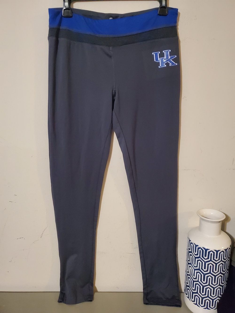 University Of Kentucky Leggings Womens Medium Gray and Blue Athletic Pants